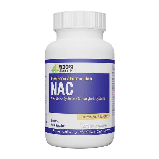 Westcoast Naturals Amino Acid N-Acetyl-L-Cysteine Capsule, 500 mg