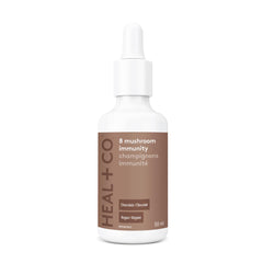 HEAL + CO. 8 Mushroom Immunity Tincture | 8 Medicinal Mushrooms – Chaga, Turkey Tail, Reishi, Shiitake, Cordyceps, Maitake, Lion’s Mane, Himematsutake | Supports Immune Health, Promotes Energy and Fights Stress | 50 mL