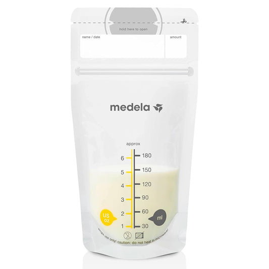 Medela Breastmilk Storage Bags, Ready to Use Breast Milk Storing Bags for Breastfeeding, Self Standing Bag, Space Saving Flat Profile, 50 Count (Pack of 1)