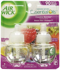 Airwick Plug In Essential Oils ,Country Berries, Infused With Natural Essential Oils,2 Refills, (2x20mL)