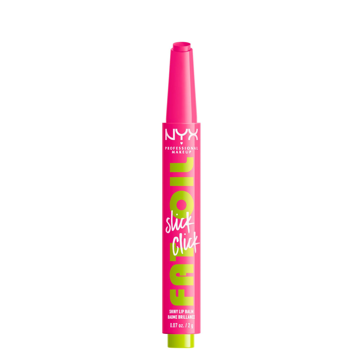 NYX PROFESSIONAL MAKEUP, Fat Oil Slick Click, Balm in a stick, Infused with nourishing oils, High shine finish - Thriving (Pink Fuchsia)