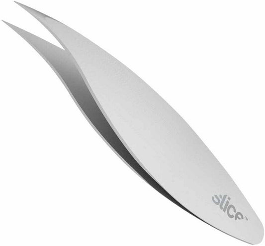 Slice 10456 Precision Tweezers, Pointed Tip, for Ingrowns, Stuble, Facial Hair, Perfectly Aligned Tips, Stainless Steel
