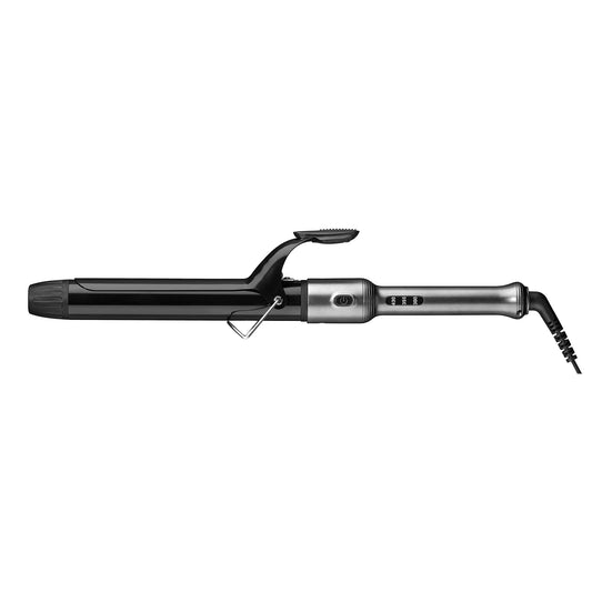 RUSK PRO CurlTitanium 1.25 Inch Spring Curling Iron, For All Hair Types - Extended Barrel For Instant Smooth Curls or Textured Beach Waves, Fast Heat-Up & Cool-Down, Heats to 430 Degrees