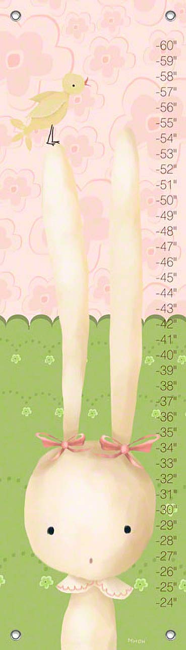 Oopsy Daisy Sweet Bunny Growth Chart by Meghann O'Hara, 12 by 42 Inch