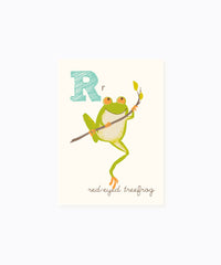 Sea Urchin Studio ABC Wall Art for Kids, R/Red-Eye Frog