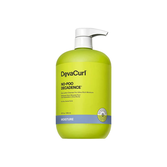 DevaCurl No-Poo Decadence Zero Lather Moisturizing Curly Cleanser for Ultra-Rich Moisture, Sulfate Free Shampoo, Nourishing Scalp Scrub for Dry Damaged Hair, For Coarse Waves, Curls and Coils