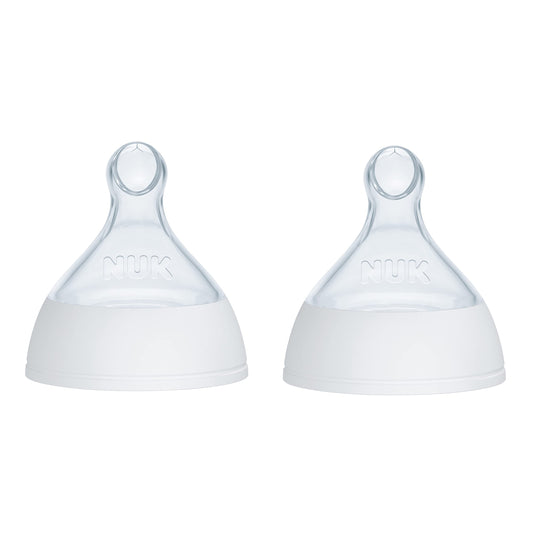 NUK Smooth Flow Pro Anti Colic Baby Bottle Replacement Nipples, 2 Pack