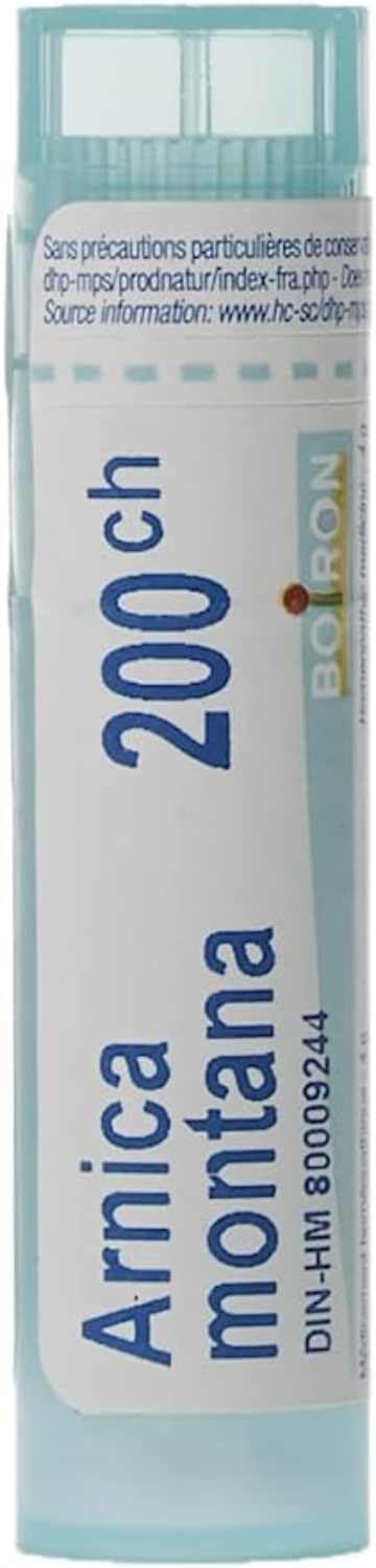Boiron Arnica Montana 200ch,Homeopathic medicine. Each tube contains 4 g (approximately 80 pellets)