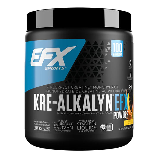 EFX Sports Kre-Alkalyn Powder 200g, PH-Correct Creatine Monohydrate | Multi-Patented Formula, Gain Strength, Build Muscle & Enhance Performance, Mango 200 gram