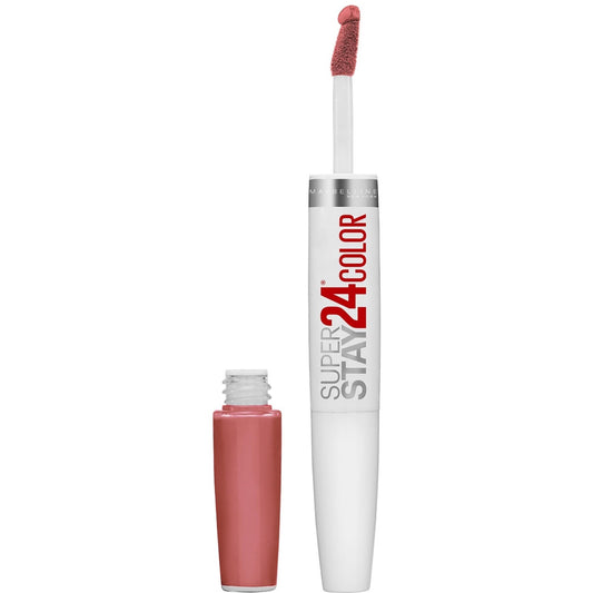 Maybelline Super Stay 24, 2-Step Liquid Lipstick, Long Lasting Highly Pigmented Color with Moisturizing Balm, Frosted Mauve, Mauve Pink, 2.3 ml