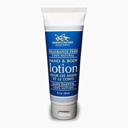 Green Cricket Fragrance Free/Unscented 100% Natural Hand & Body Lotion 80 ml (Travel Size)