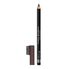 Rimmel London - Brow This Way Professional Pencil, stunning natural look, 2 in 1 brush & pencil, 100% Cruelty-Free, Dark Brown - 001 (Uncarded)