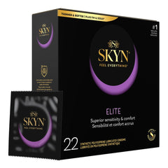 SKYN Elite Condoms - 22 Count - Ultra-Thin, Lubricated Latex-Free Condoms