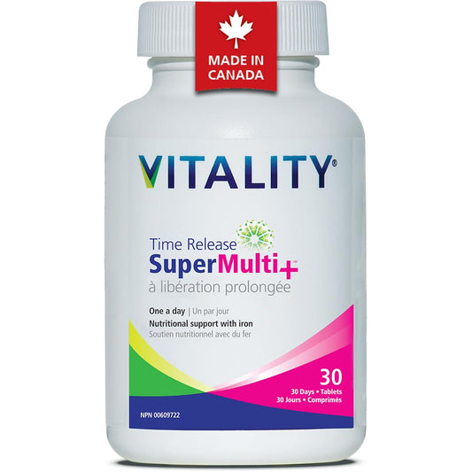 VITALITY High Potency Multivitamin for Women - One-a-Day Time Release Vitamins & Minerals, Iron, Iodine, B Complex Vitamin C, Calcium, Magnesium & Vitamin D3, Energy, Bone & Immune Support, 30 tabs