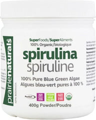 Prairie Naturals Organic Spirulina Blue Green Algae Powder - 400 Gram