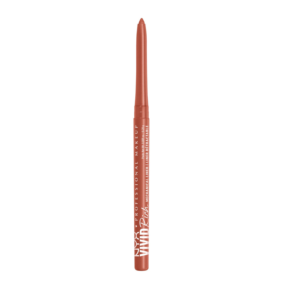 NYX PROFESSIONAL MAKEUP, Vivid Rich Mechanical Pencil, Eyeliner, Rich shades, Vegan Formula - Tigers Prize (Orange)