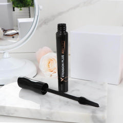 Marcelle Xtension Plus Amplify Mascara, Black, Eye-Opening Length, Volume and Definition, Fanned Out Lashes, Hypoallergenic, Fragrance-Free, Cruelty-Free, 8 mL