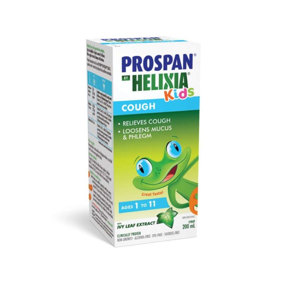HELIXIA Prospan Natural Cough Syrup with Ivy Leaf Extract - Expectorant, Helps Eliminate Mucus & Phlegm - Cough Relief for Kids (200ml)