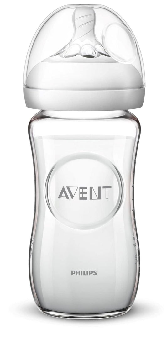 Philips Avent Natural Glass Baby Bottle, 8oz, 1pk, SCF703/17