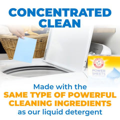 ARM & HAMMER Laundry Detergent Power Sheets - Quick Dissolve Strips - Up to 100 Loads - Convenient, Plastic Jug-Free Packaging - Fresh Linen Scent - 50 count