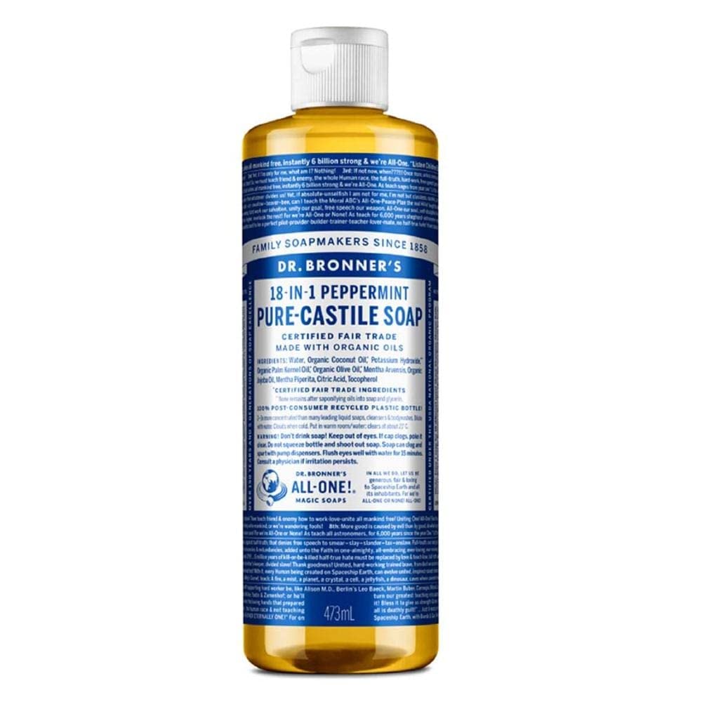 Dr. Bronner's Organic Liquid Soaps Peppermint at Least 70% Organic, 16 Ounce