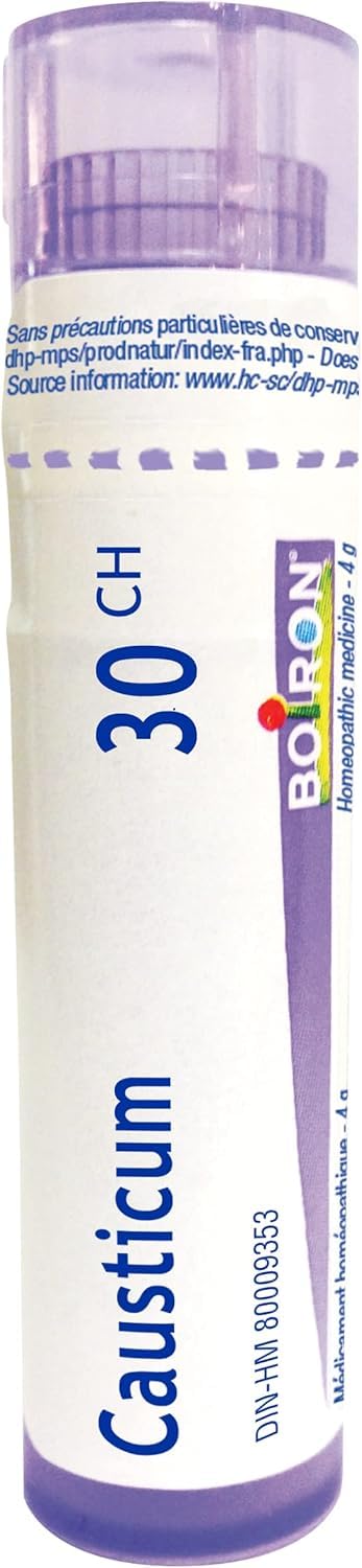 Boiron Causticum 30ch,Homeopathic medicine. Each tube contains 4 g (approximately 80 pellets)