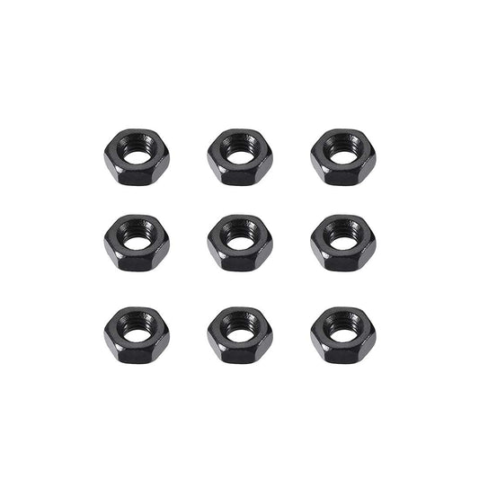 uxcell M3 Carbon Steel Grade 8 Hexagon Hex Nut Black 100pcs
