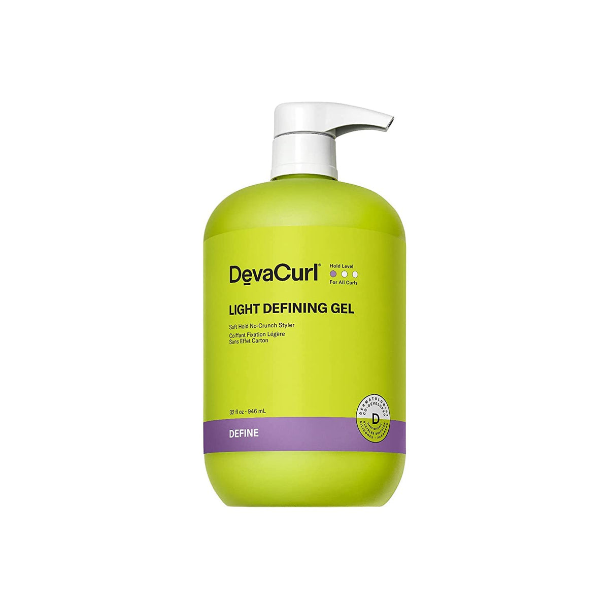 DevaCurl Light Defining Curl Gel Soft Hold for natural Texture, No Crunch Styler, Sulfate Free Hair Gel for Curly, Wavy and Coils, 946mL