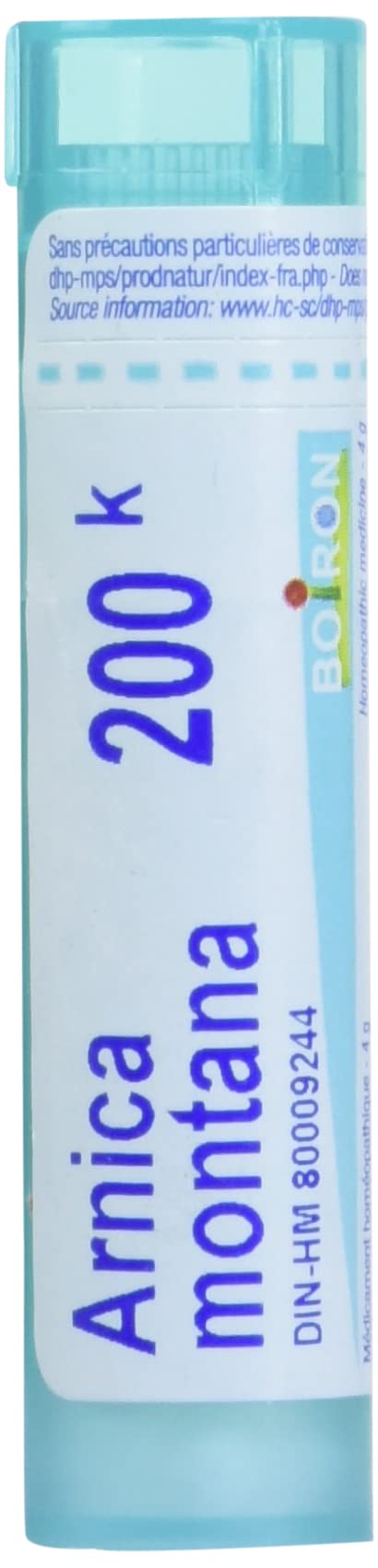 Boiron Arnica montana 200k,Homeopathic medicine. Each tube contains 4 g (approximately 80 pellets)