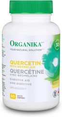 Organika Canadian-Made Quercetin with Bromelain- High Availability, Immune System Support, Allergy and Inflammation Support- 60tabs