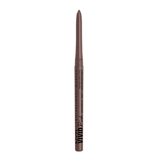 NYX PROFESSIONAL MAKEUP, Vivid Rich Mechanical Pencil, Eyeliner, Rich shades, Vegan Formula - Under The Moonstone (Shimmery Brown)