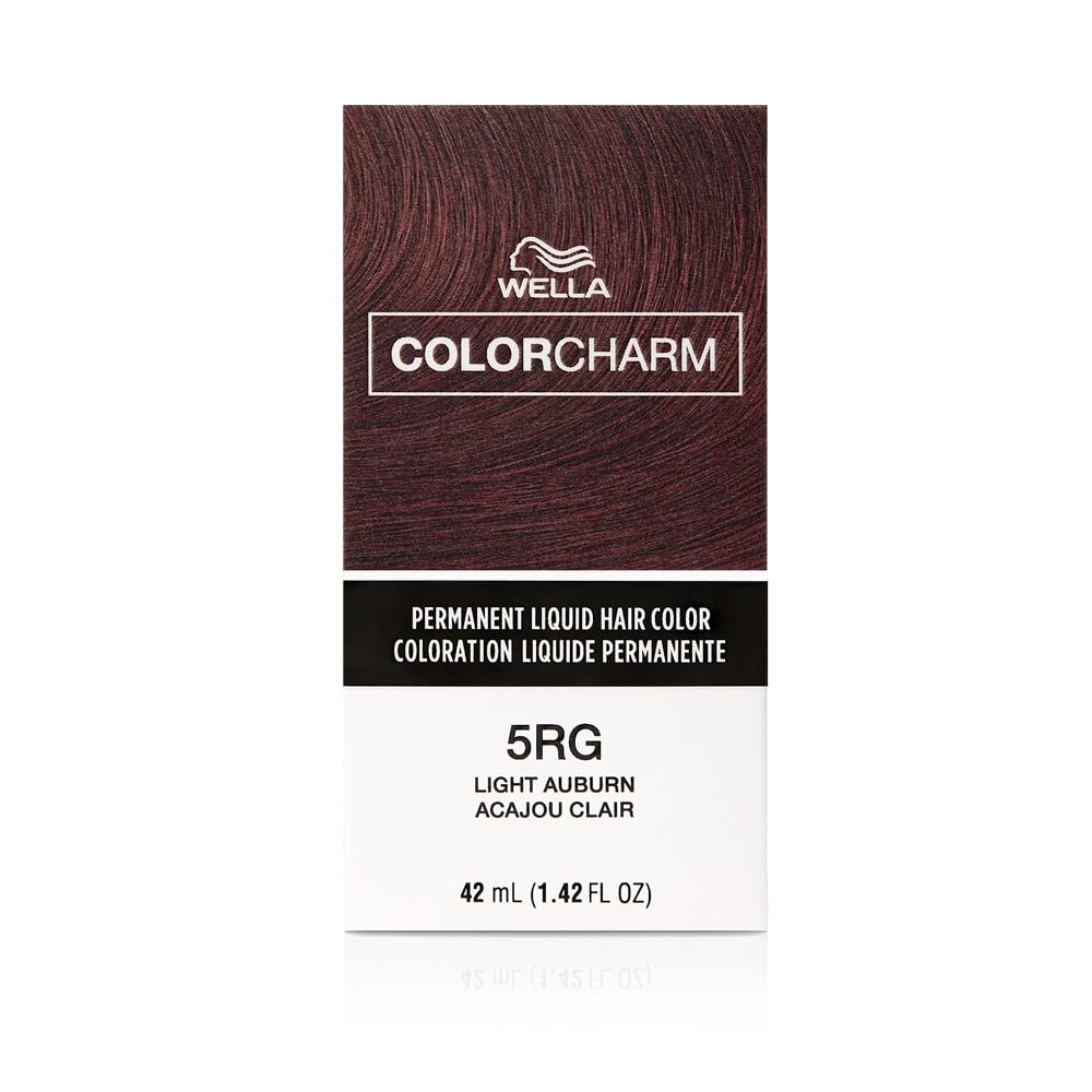 COLORCHARM Permanent Liquid Hair Color for Gray Coverage | 5RG Light Auburn | 1.42 Fl Oz | 42 ml - Packaging May Vary
