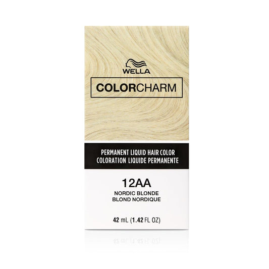 WELLA Color Charm Permanent Liquid Hair Color for Gray Coverage, 12AA Nordic Blonde