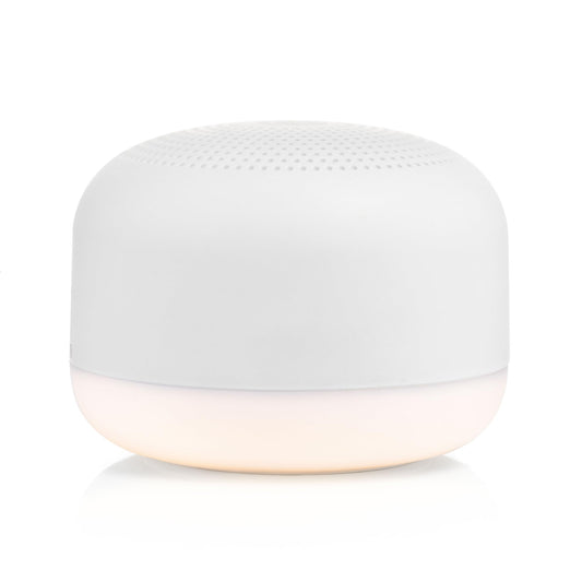 Yogasleep Travel Mini Portable White Noise Sound Machine - 6 Soothing Sounds - Soft Dimmable Night Light - Compact Sleep Therapy for Adults and Baby - USB Rechargeable - Lanyard for Easy Hanging (White)