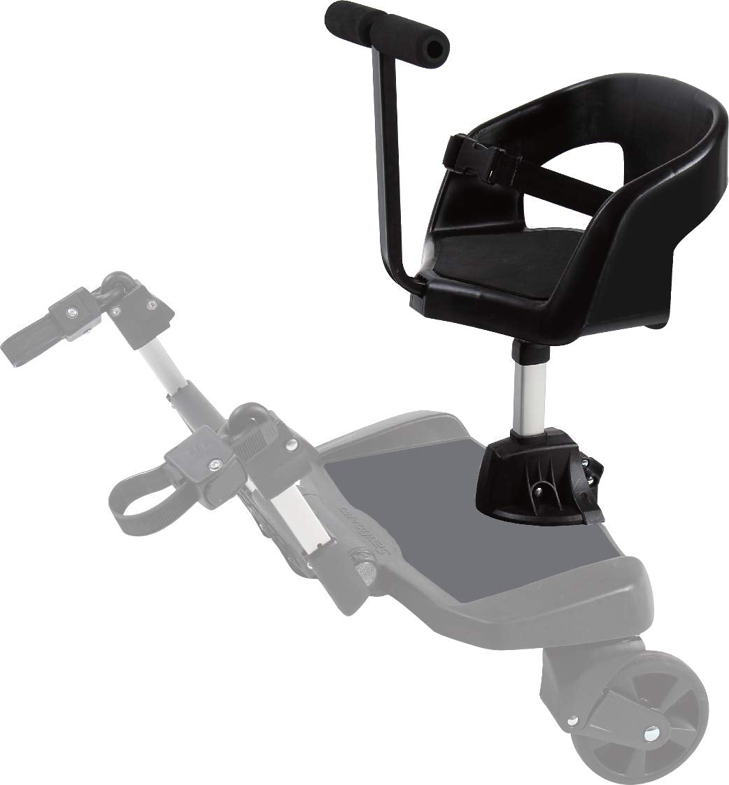 guzzie+Guss Hitch Seat for Hitch Ride-On Stroller Board, Hitch Fits Different Strollers; Joggers, Prams, Full-Sized, & Umbrella Strollers, Max Weight 62 Lb, Black