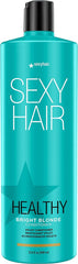 SexyHair Healthy Bright Blonde Violet Conditioner, 33.8 Oz | Helps Counteract Brassiness | SLS and SLES Sulfate Free | All Hair Types