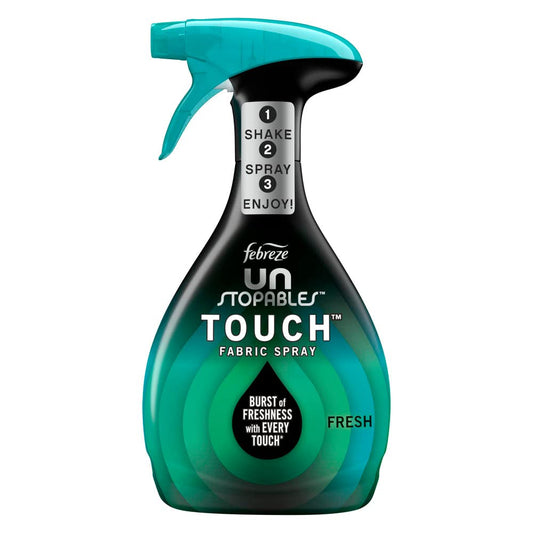 Febreze Fabric Refresher Spray, Unstopables Touch Fabric and Odor Eliminator, Fresh Scent, 800 ml