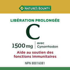 NATURE'S BOUNTY Vitamin C With Rose Hips, 1500 mg, Extended Release, Helps Maintain Immune Function, Coated Tablets, 192.7 g