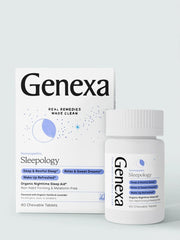 Genexa Sleepology Nighttime Sleep Aid | 60 Tablets | Certified Organic & Non-GMO, Melatonin-Free, Physician Formulated, Homeopathic