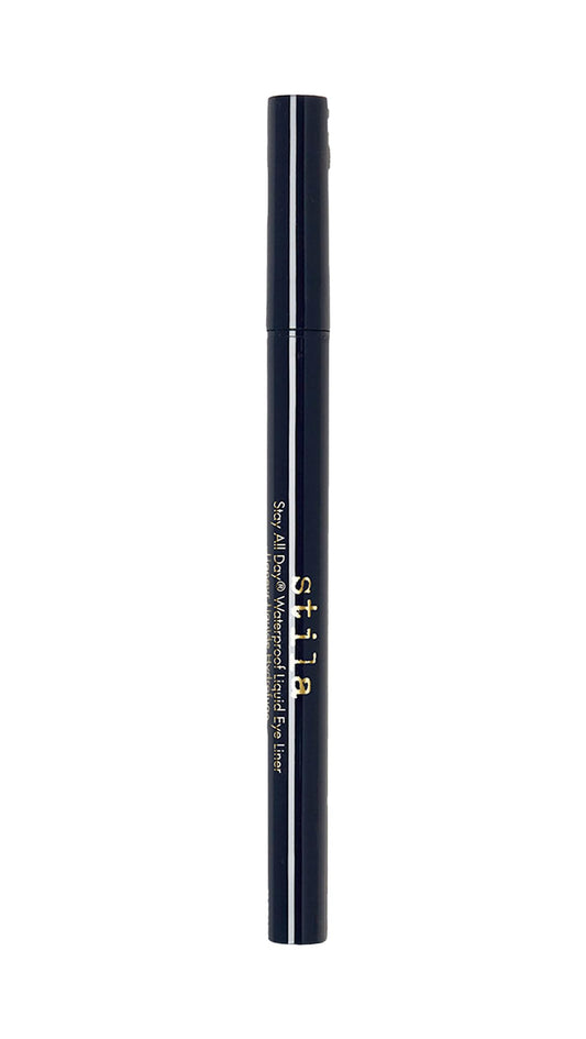 stila Waterproof Liquid Eye Liner, Stay All Day Makeup with Fine Brush Tip Lasting Satin Finish, Smudge-Proof & Transfer-Resistant, Midnight