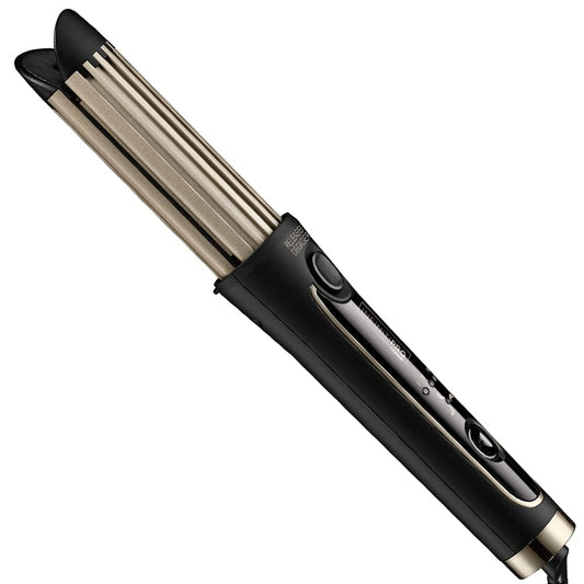 InfinitiPRO by Conair CD2112C Cool Air Styler for Cascading Waves, Heats up in 30 seconds, 3 heat settings, Plates heat up to 400°F, Lasting Loose Curls, Black, Hair Curler