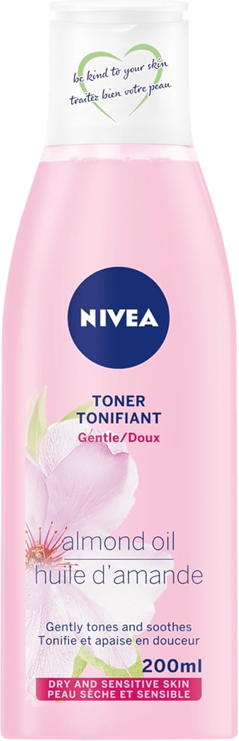 NIVEA Gentle facial toner for dry & sensitive skin | Facial toner gently tones & removes residue | NIVEA toner intensively moisturizes and cares for dry skin | 200 mL