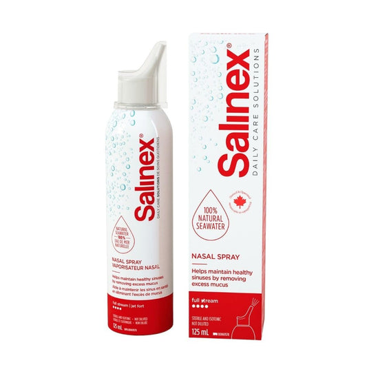 Salinex 100% Natural Seawater Nasal Spray | Full Stream | 125 ml, Red
