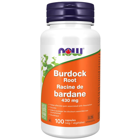 NOW Supplements Burdock Root 430mg Capsules, 100 Count