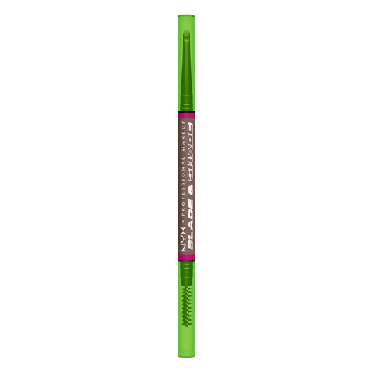 NYX Professional Makeup Blade & Shade, Dual Edged Brow Pencil, Up to 16HR wear, Smooth-glide pigment, Smudge & Transfer Resistant, Shade: Cool Ash Brown