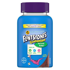 FLINTSTONES Active Kids Multivitamin Gummies - Multivitamins for Kids, Kids Gummy with Vitamin D and Calcium, Free of Artificial Sweeteners, Free of Aspartame, 60 Gummies