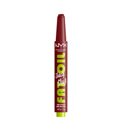 NYX PROFESSIONAL MAKEUP, Fat Oil Slick Click, Balm in a stick, Infused with nourishing oils, High shine finish - In A Mood (Burgundy)