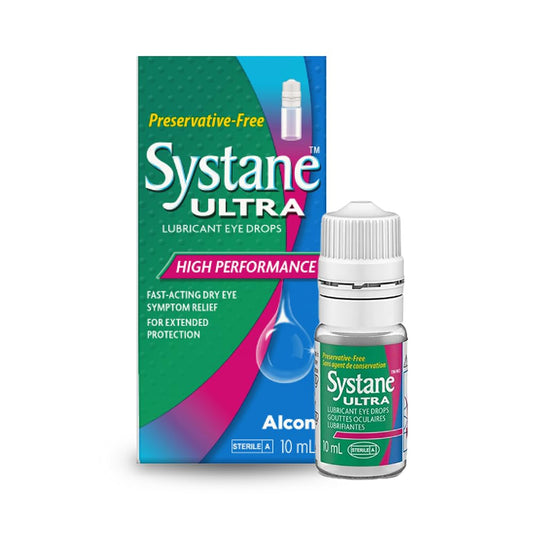 Systane Ultra Preservative Free Multi Dose Lubricant Eye Drops for dryness, Fast Acting Relief - 10ml