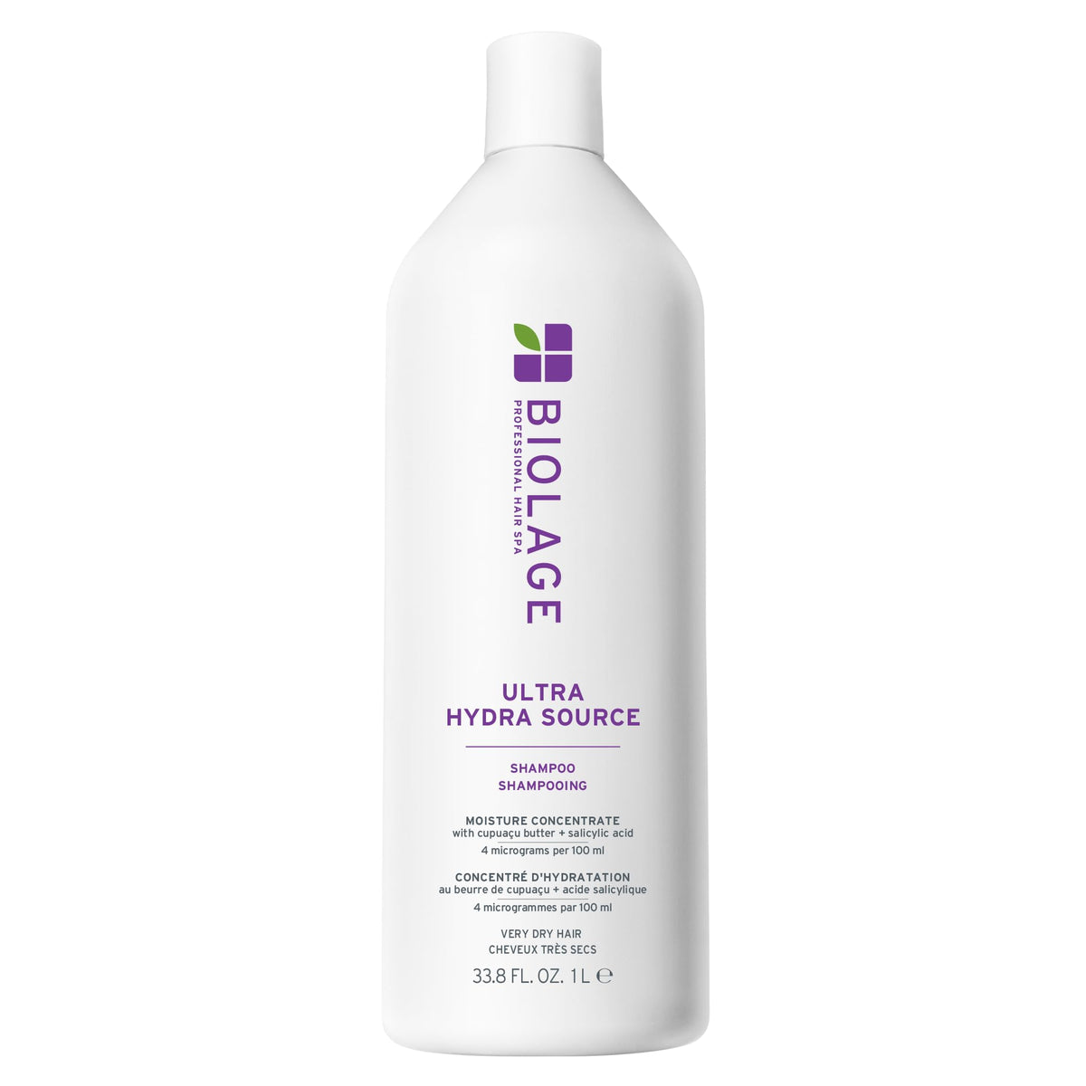BIOLAGE Ultra HydraSource Shampoo, Hydrating Shampoo For Very Dry Hair, Intensly Moisturizes Hair To Prevent Breakage, Silicone & Paraben-Free Shampoo, 1 litre