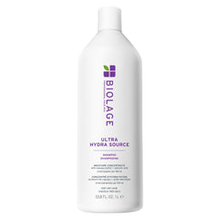BIOLAGE Ultra HydraSource Shampoo, Hydrating Shampoo For Very Dry Hair, Intensly Moisturizes Hair To Prevent Breakage, Silicone & Paraben-Free Shampoo, 1 litre